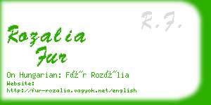 rozalia fur business card